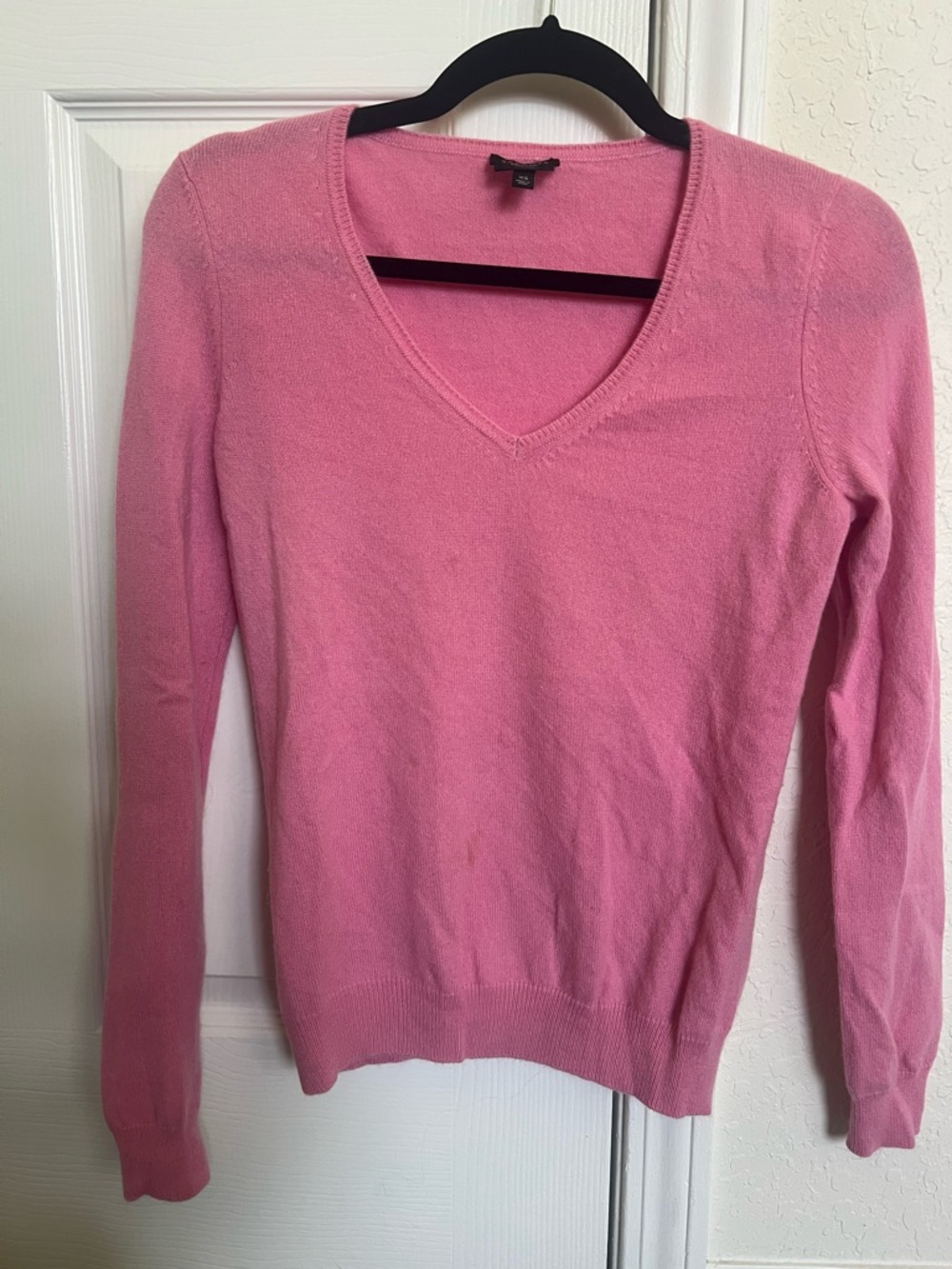 Talbots Pure Cashmere Pink V-Neck sweater Women Size XS